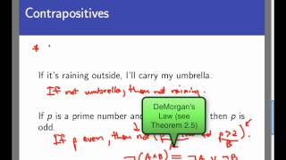 Converse and contrapositive (Screencast 2.2.2)