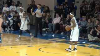 Stefhon Hannah 3 pointer then traveling on Tulsa during home game #6