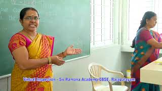 Virtual Inspection of SRI RAMANA ACADEMY CBSE, Rajapalayam