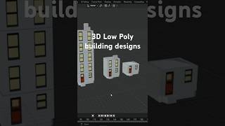 3D Low Poly Buildings Design for Games in Blender