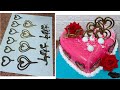 eggless heart shape strawberry cake design | mirror glaze cake recipe | whipped Cream cake design