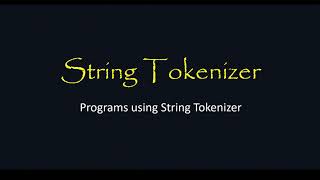 String Tokenizer Program | File Handling in Java | ISC Class 11