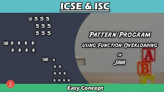 Pattern program using Function Overloading | WAP to overload a function | ICSE and ISC | BluejCode