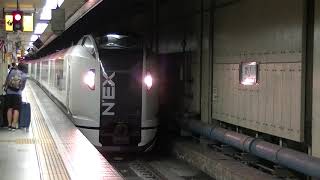 E259系 特急成田エクスプレス45号 東京駅連結作業【ミュージックホーンあり】