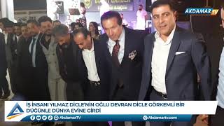 İş insanı Yılmaz Dicle'nin oğlu Devran Dicle dünya evine girdi | Akdamar TV