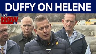 Sec. Sean Duffy tours Helene damages in North Carolina