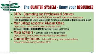 UC San Diego - Muir College, YOUR Academic Success