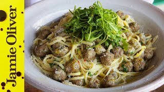 Linguine with Steamed Meatballs | Gennaro Contaldo