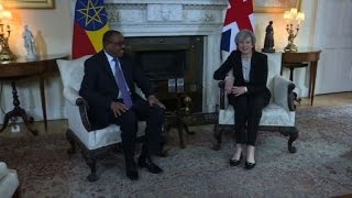 Theresa May greets Ethiopian PM at 10 Downing Street