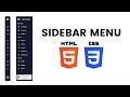 Sidebar Menu in HTML CSS | Side Navigation Menu Bar | Side Navbar