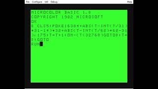 One-Line Bouncing Ball: Micro Color BASIC