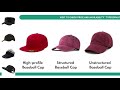 types of baseball caps and hats