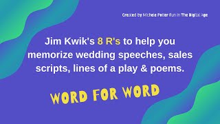 How to memorize speeches, scripts, lines in a play, poems word for word