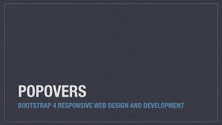 Bootstrap 4 (Alpha 6) components: Popovers
