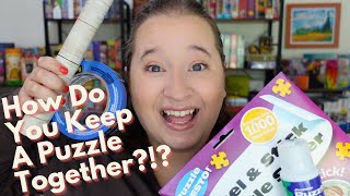 Trying 4 Ways to Keep a Puzzle Together // Puzzle Glue, Puzzle Savers, Contact Paper, or Tape??