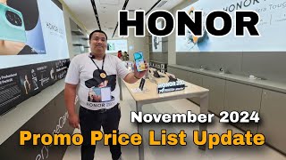 HONOR Promo Price List Update November 2024 | Honor X7c | Honor X6b | Honor 200 Series | Pad Series