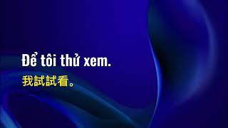 【越南語每日一句 】我試試看 - Để tôi xem thử