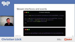Getting started with ReactPHP Pushing real-time data to the browser - Christian Lück - phpday 2020