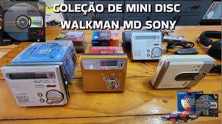 COLEÇÃO DE MINI DISC E WALKMAN MD SONY  #mini disc