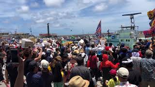 伊良部島佐良浜港　海神祭 と「おーばんまい」2019.06.06