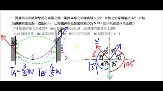 【靜力平衡】【EX】9 0 一質量均勻的鐵鍊