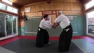 [AIKIDO] Rester relâché sur une saisie puissante : exemples sur katate ryote dori (2024)