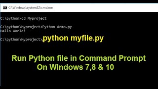 #10 Python Programming For Beginners| How to run a python script in Command Prompt !