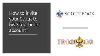 How to invite your Scout to his Scoutbook