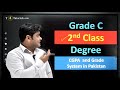 second class degree or grade c degree cgpa marks and grading system in pakistan