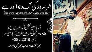 Shehar e Sarwar Ki Ab o Hawa Aur Hai | Mir Hasan Mir | Manqabat 2018 | Live From Karbala