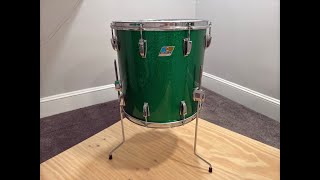 Bonham Drum Kit build, PART 4.  1970 Vintage Ludwig Green Sparkle Drum Kit.