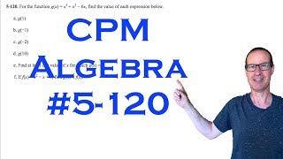 CPM Algebra Chapter 5 Problem 120