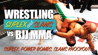 Wrestling vs BJJ ✓ KO BOMBS, SUPLEX, SLAMS in MMA