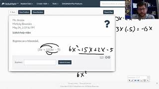 DeltaMath Multiply Binomials