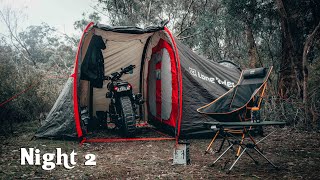 Nature ASMR | Solo Winter Camping from my Motorcycle | Silent Vlog
