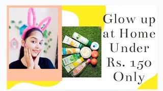 #shorts Glow up at Home Under RS 150 Only ✨ #youtubeshorts #skincareroutine #beauty #glowuproutine