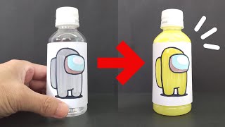 EASY and FUNNY PLASTIC BOTTLE HACK！Among Us color changer craft