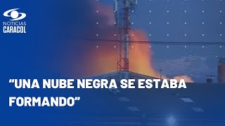 Voraz incendio en una fábrica en el sur de Bogotá