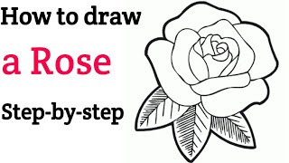 How to draw rose || How to draw rose flower || How to draw rose step by step | How to draw rose easy