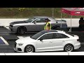 850 hp Hellcat vs 650 hp Audi RS3 and Hellcat vs Corvette z06 - drag racing