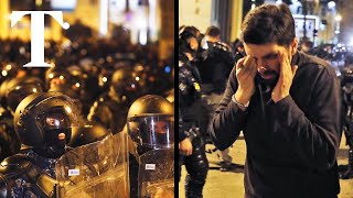 Protesters beaten at anti-Russian demonstration in Georgia