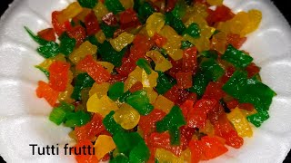 Tutti frutti😋||ఈజీగా ఇలా చేస్తే బయట అసలు తీసుకోరు||How to make tutti frutti in telugu.