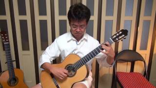 Johann Sebastian Bach: Bourree in e-minor BWV 996 on Classical Guitar リュート組曲第１番 BWV996より ブーレ