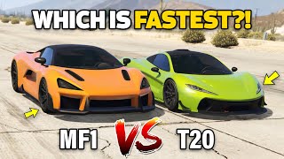 GTA 5 ONLINE - PROGEN MF1 VS PROGEN T20 (WHICH IS FASTEST?)