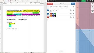 Linear Programming Application using Desmos