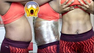 OMG IT WORKS | I LOST 2 INCHES IN ONE DAY| BELLY WRAP WITH VAPOUR RUB