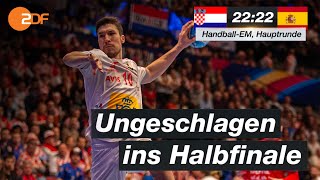 Kroatien - Spanien 22:22 - Highlights | Handball-EM 2020 - ZDF