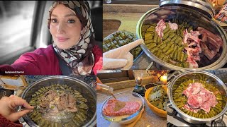 ورق عنب بالعصاعيص 🥘 و تمشاية تحت الشتي أنا و صاحب الظل الطويل 😍