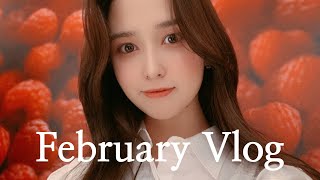 (Eng) VLOG. 연세대학교 대학원 백수 브이로그 🐰카멜x노티드 도넛/깐부치킨/브런치/도산 Avécque/발렌타인데이/CECI CELA