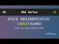 Stack Implementation (Array-based) in JavaScript | DSA Explained with Example | JDCodebase
